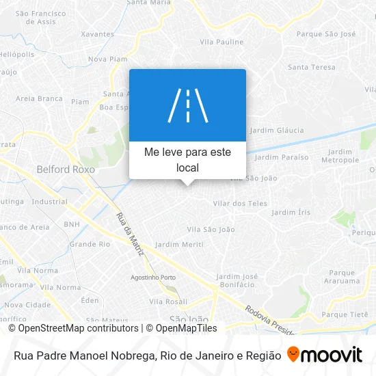 Rua Padre Manoel Nobrega mapa