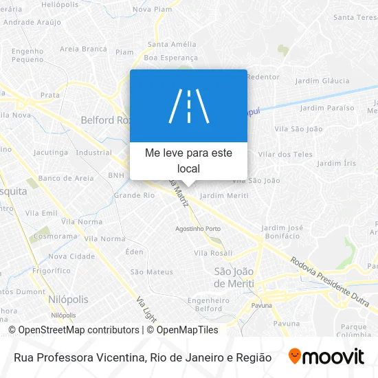 Rua Professora Vicentina mapa