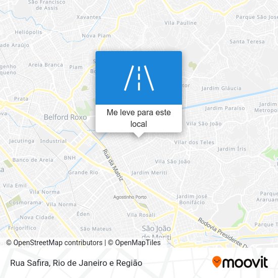 Rua Safira mapa
