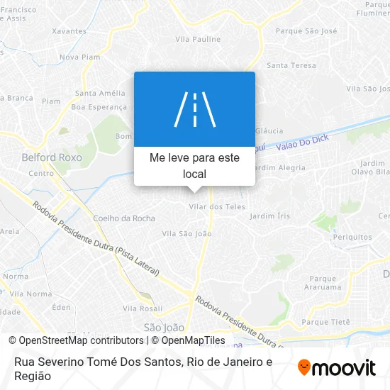 Rua Severino Tomé Dos Santos mapa