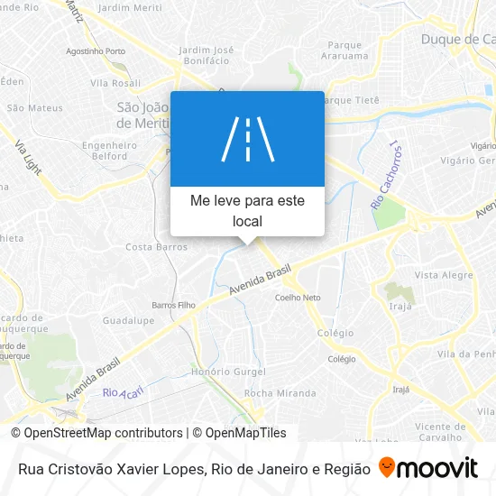 Rua Cristovão Xavier Lopes mapa