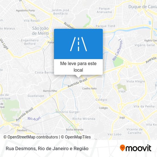 Rua Desmons mapa