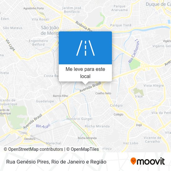 Rua Genésio Pires mapa