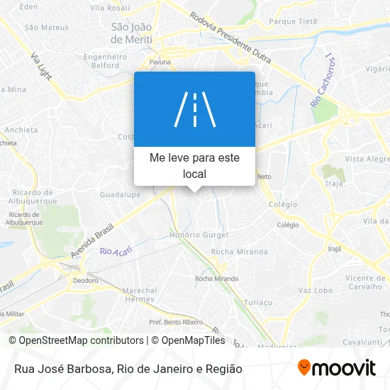 Rua José Barbosa mapa