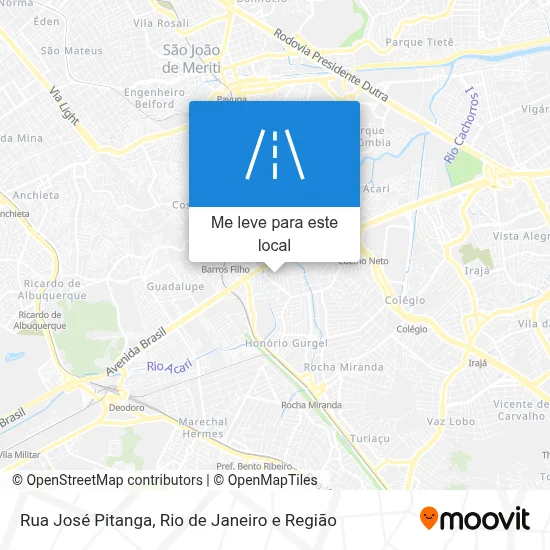 Rua José Pitanga mapa