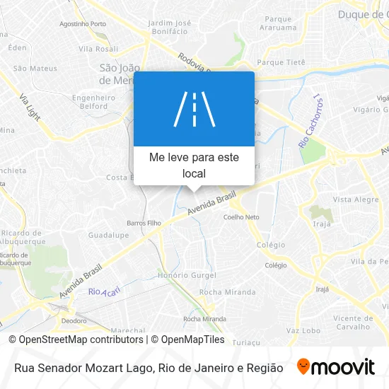 Rua Senador Mozart Lago mapa