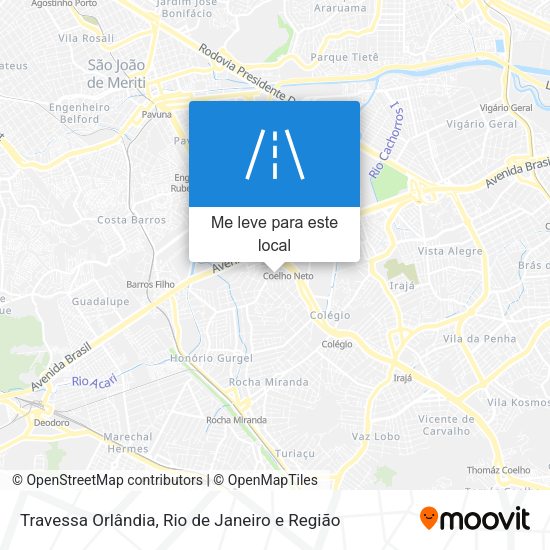 Travessa Orlândia mapa