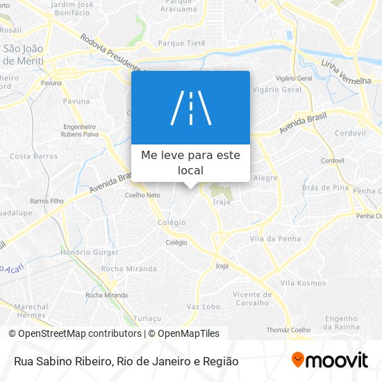 Rua Sabino Ribeiro mapa