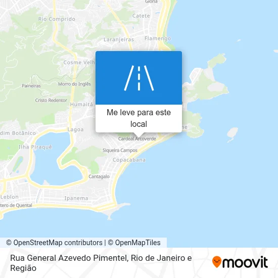 Rua General Azevedo Pimentel mapa