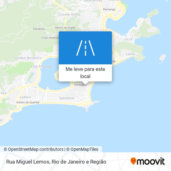 Rua Miguel Lemos mapa