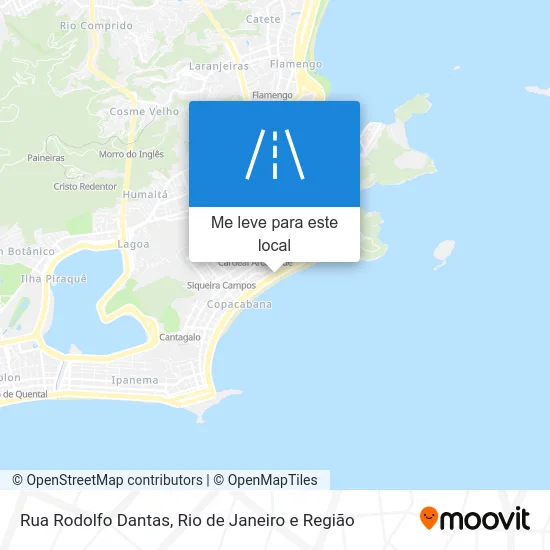 Rua Rodolfo Dantas mapa