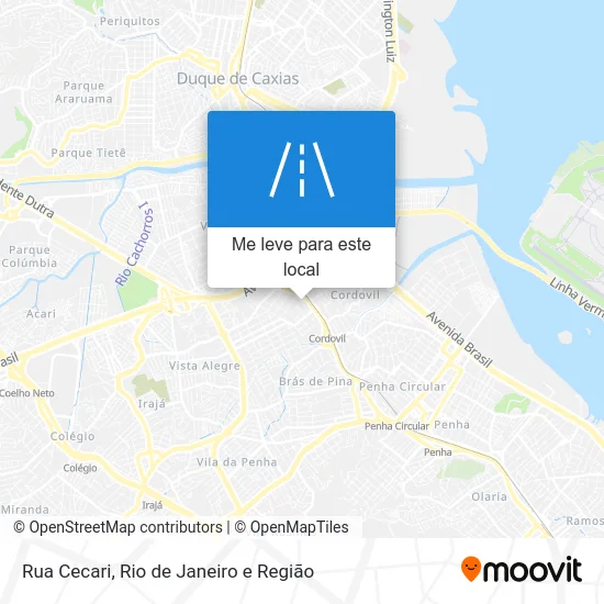 Rua Cecari mapa