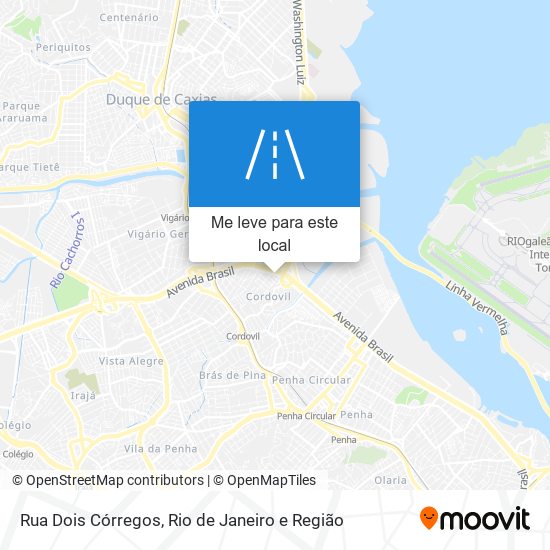 Rua Dois Córregos mapa