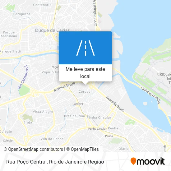 Rua Poço Central mapa