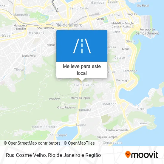 Rua Cosme Velho mapa