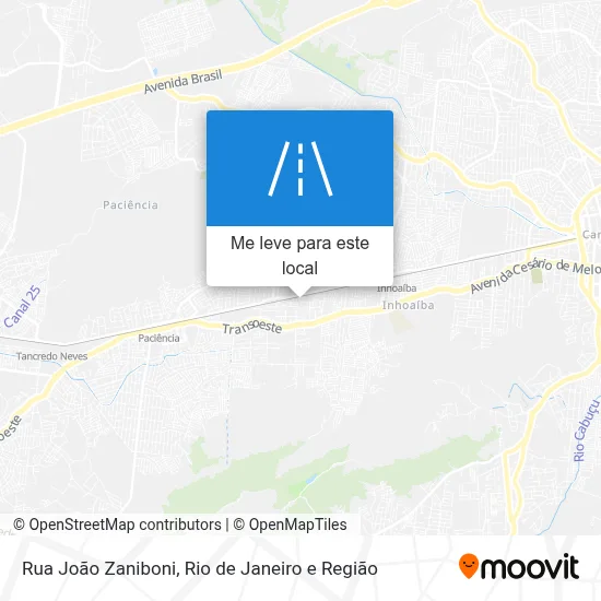 Rua João Zaniboni mapa