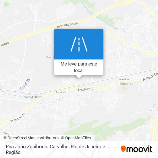 Rua João Zanibonio Carvalho mapa