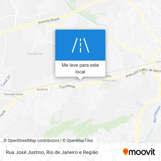 Rua José Justino mapa