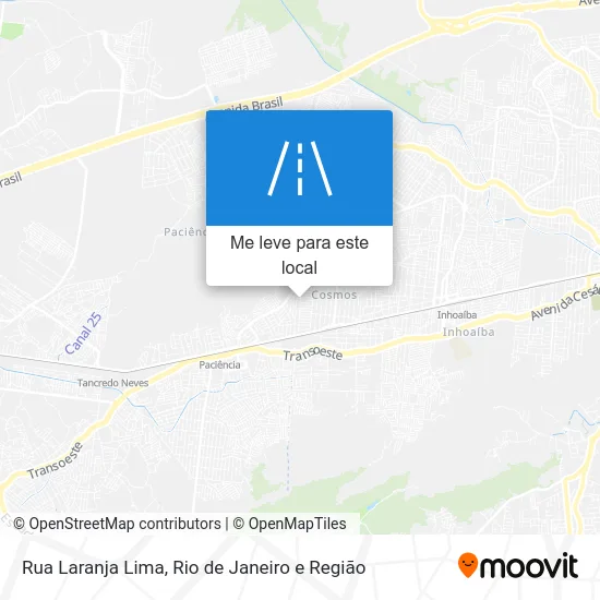 Rua Laranja Lima mapa