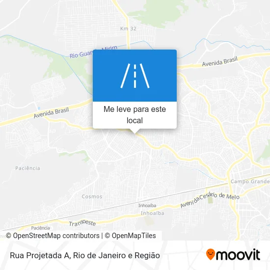 Rua Projetada A mapa