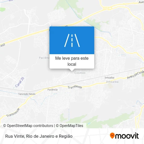 Rua Vinte mapa