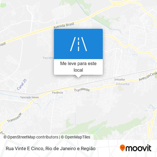 Rua Vinte E Cinco mapa