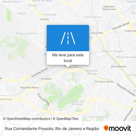 Rua Comandante Possolo mapa