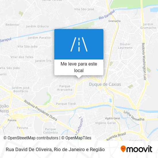 Rua David De Oliveira mapa