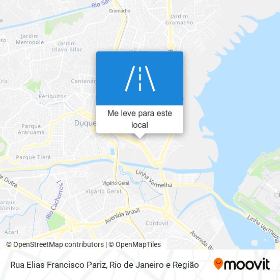 Rua Elias Francisco Pariz mapa