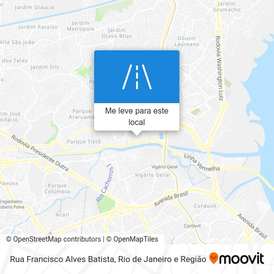 Rua Francisco Alves Batista mapa