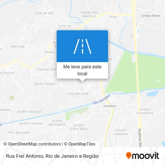 Rua Frei Antonio mapa