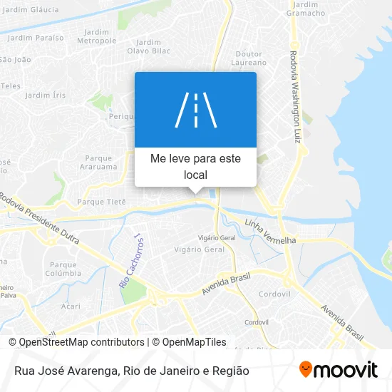 Rua José Avarenga mapa