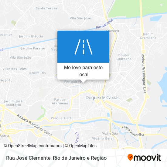 Rua José Clemente mapa