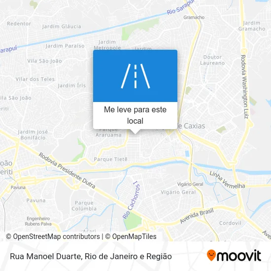 Rua Manoel Duarte mapa