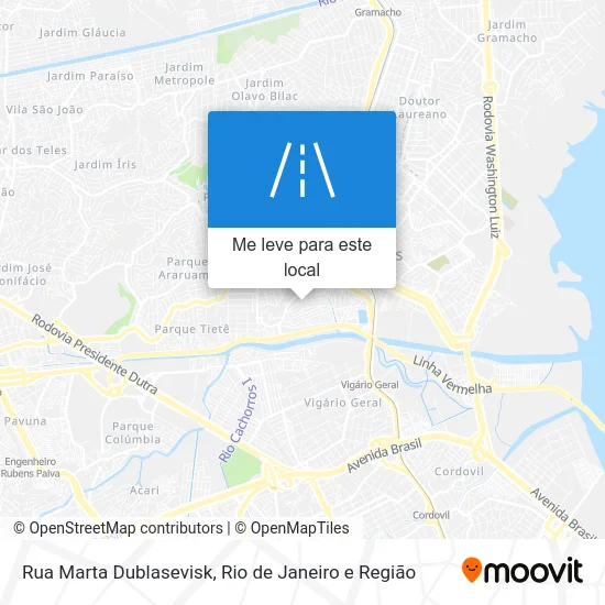 Rua Marta Dublasevisk mapa