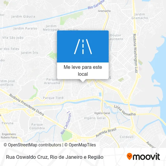 Rua Oswaldo Cruz mapa