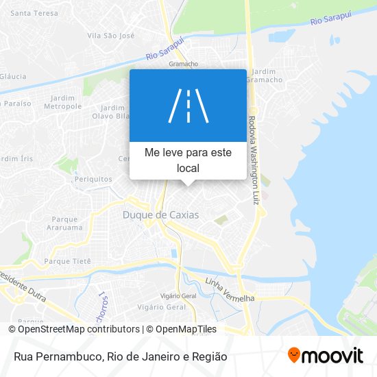 Rua Pernambuco mapa