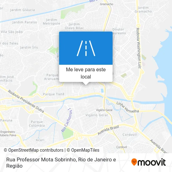 Rua Professor Mota Sobrinho mapa