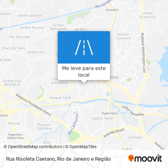 Rua Risoleta Caetano mapa