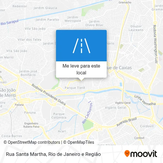 Rua Santa Martha mapa