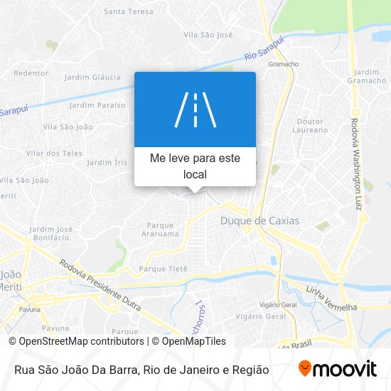 Rua São João Da Barra mapa
