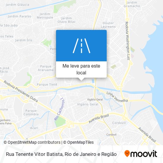 Rua Tenente Vitor Batista mapa