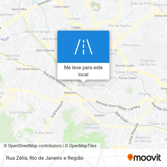 Rua Zélia mapa