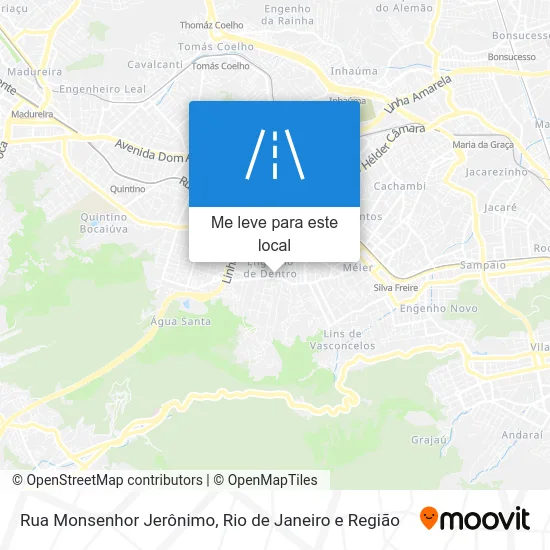Rua Monsenhor Jerônimo mapa