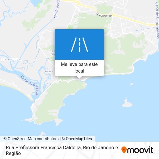 Rua Professora Francisca Caldeira mapa