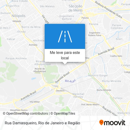 Rua Damasqueiro mapa