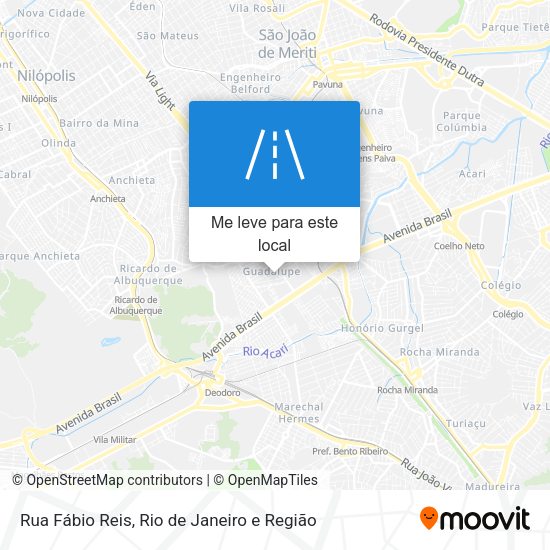 Rua Fábio Reis mapa