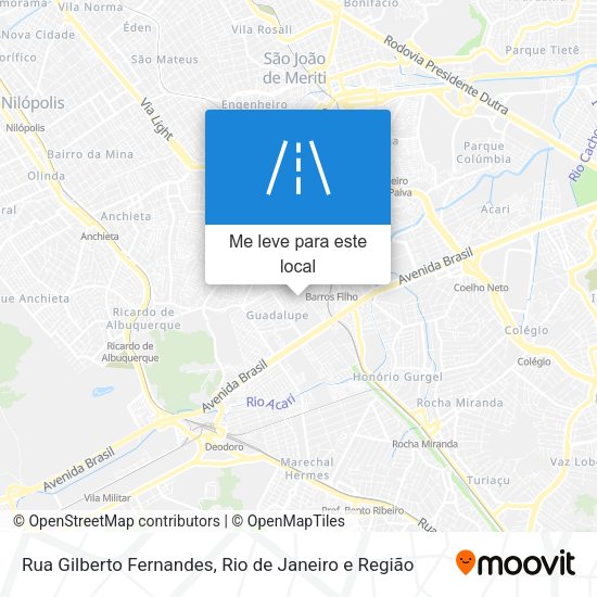 Rua Gilberto Fernandes mapa