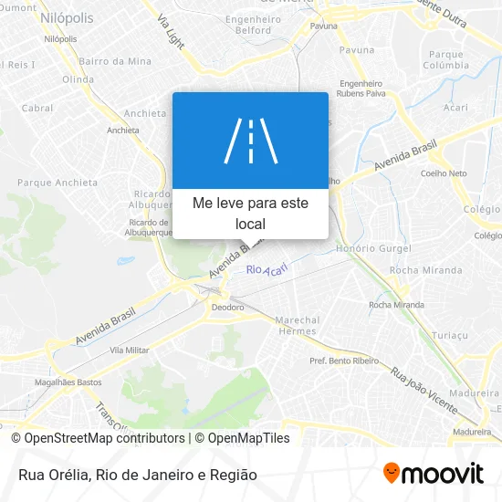 Rua Orélia mapa