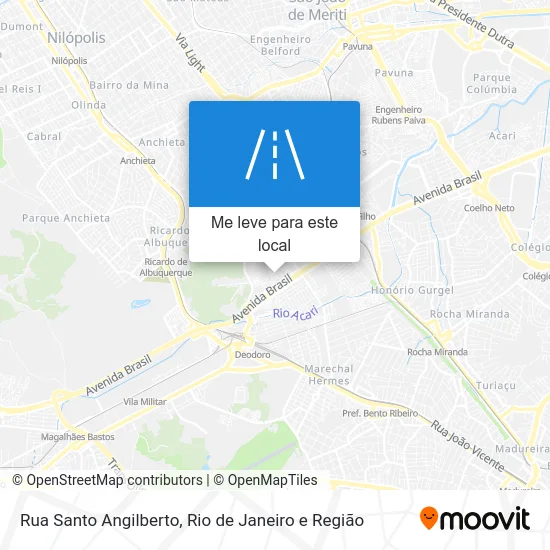 Rua Santo Angilberto mapa